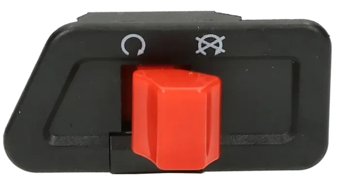 killswitch of dodemansknop op stuur scooter gy6 in de off stand of uitstand.