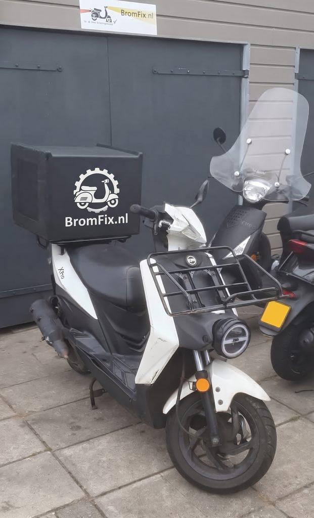 onderhoud en reparatie bezorgscooter Sym Xpro bij werkplaats Bromfix